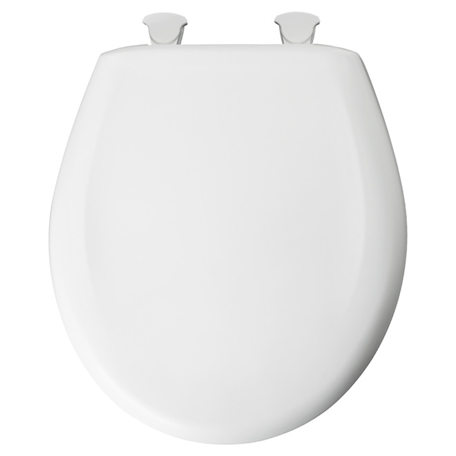 Siège de toilette en plastique, régulier, blanc