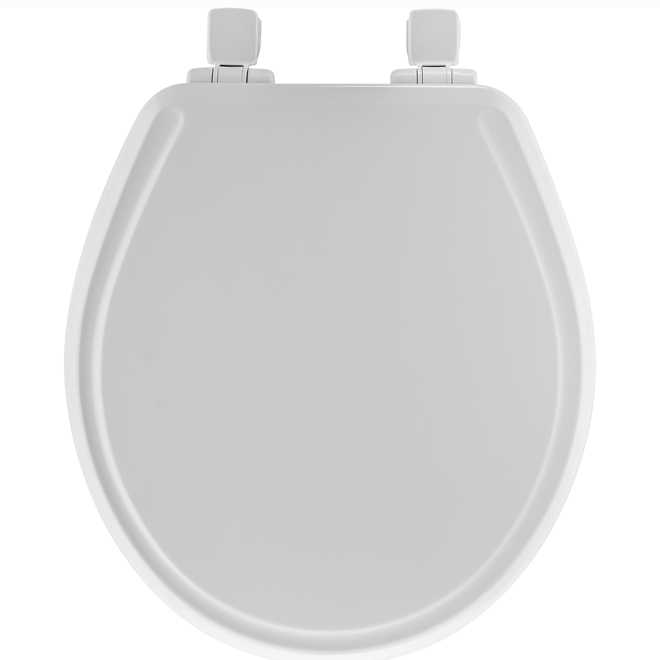 Siège de toilette en bois, régulier, blanc