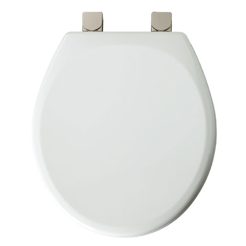 Siège de toilette en bois, régulier, blanc