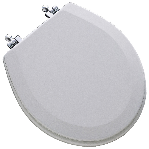 Siège de toilette en bois, régulier, blanc