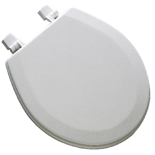 Siège de toilette en bois, blanc