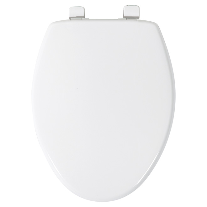 Plastic Toilet Seat - Elongated - White Crane