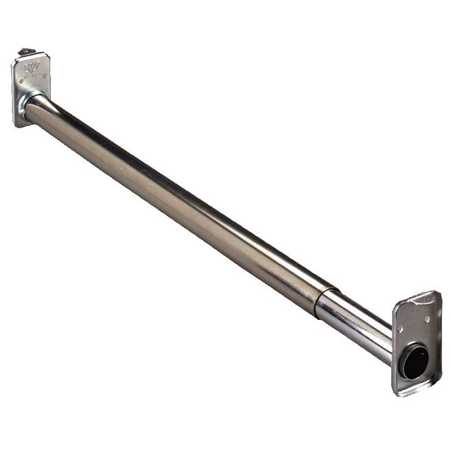 Extendable Closet Rod 48"-72" - Zinc