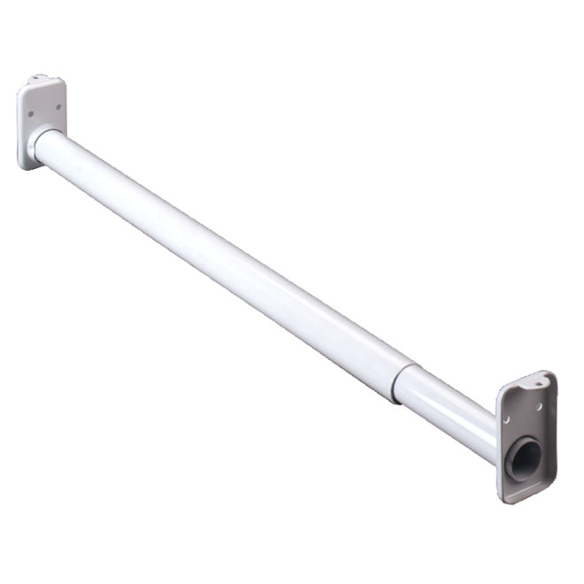 Extendable Closet Rod 18-30" - White