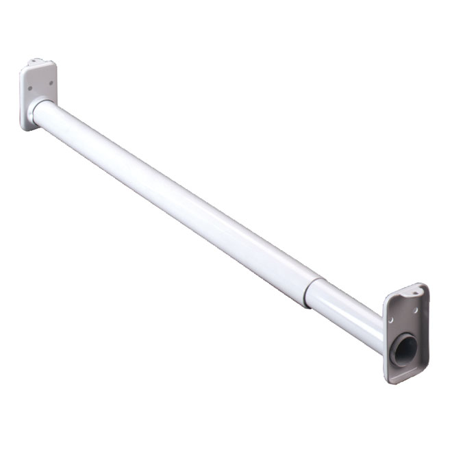 Tringle de garde-robe extensible 30 po à 48 po, blanc
