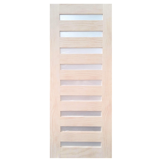 9-Lite Pine French Door 30" x 80" - Natural