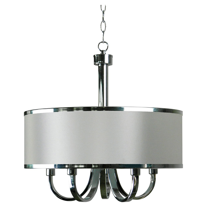 Suspension à 5 lumières « Modena », chrome