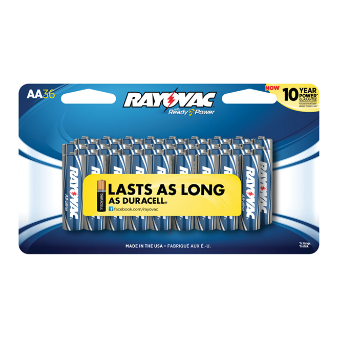 "AA" Alkaline Batteries - 36 Pack