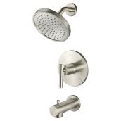 Robinet bain-douche Fullerton, 1 levier, nickel brossé