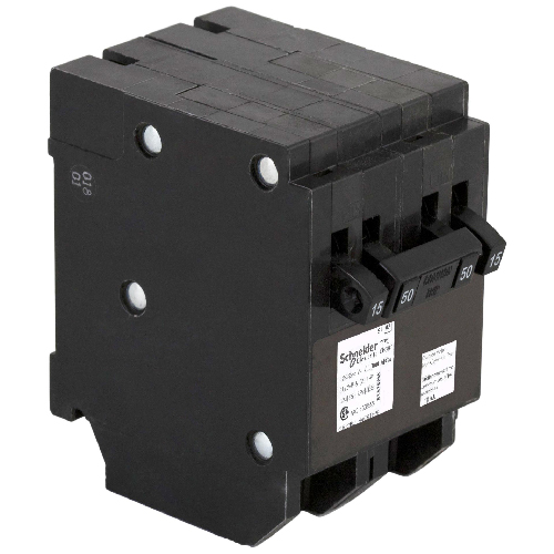 15/15A/1P - 50A/2P CHOM QUAD Circuit Breaker