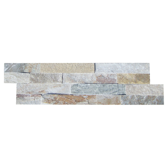 Ardoise murale Ledgestone, 6" x 24", beige naturel