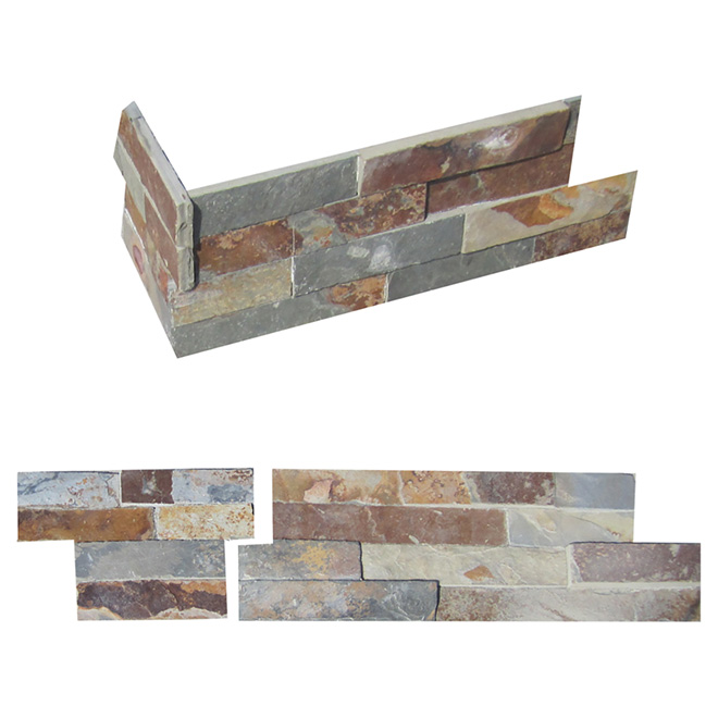Ledgestone Corner Wall Slate - Multicolored