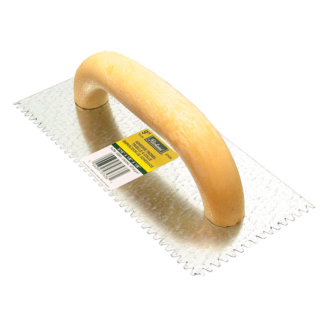 Ceramic Trowel - V-Notch - 4" x 9" - 3/16" Teeth