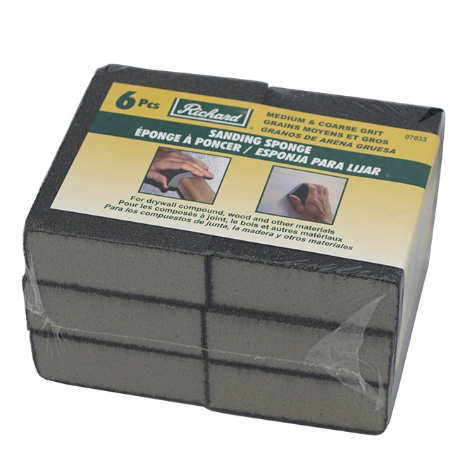 Sanding Sponges - Pack of 6 - Medium-Coarse Grit