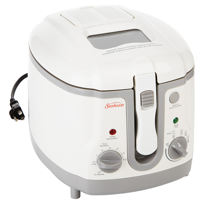 1.5-L Deep Fryer with Adjustable Temperature - White