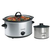 Oval Manual Slow Cooker with Dipper, Stainless Steel - 4.7L
