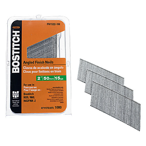 Brad Nails - Angled - 15GA - 2" - 1000/Pk