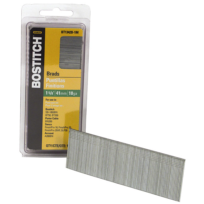 Brad Nails - Strip - 18GA - 1 5/8" - 1000/Pk