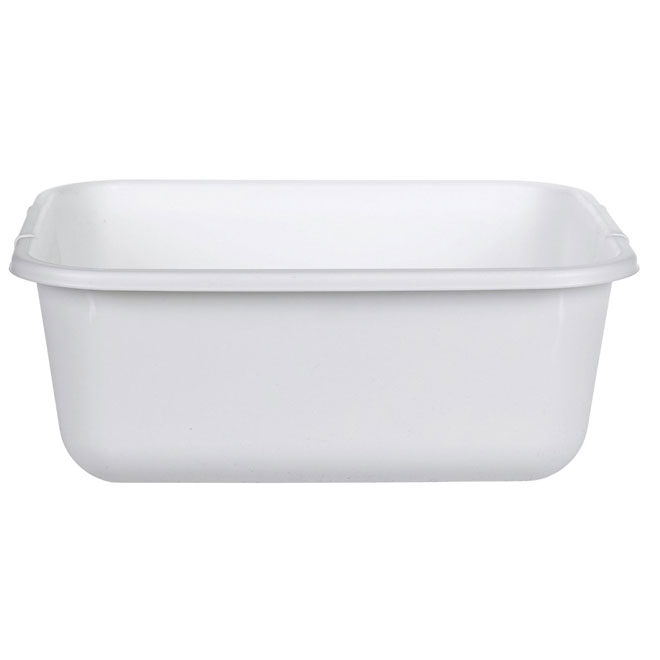 White Rectangular Dishpan