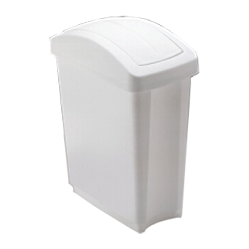 Poubelle avec couvercle pivotant, 12 l, blanc