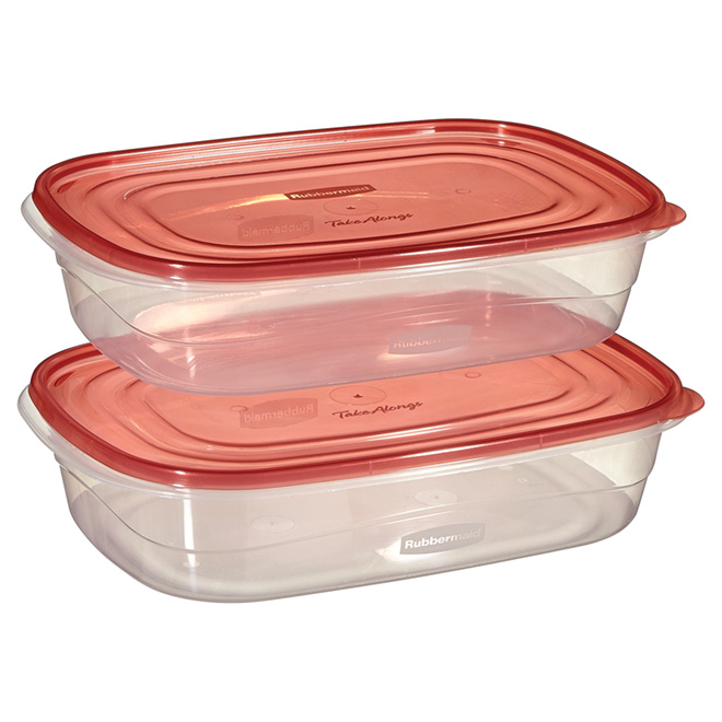 Set of 2 Food Containers - Plastic - 1 Gallon