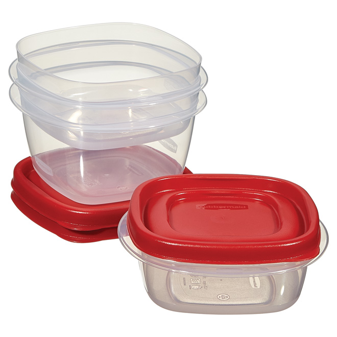 Set of 3 Small Food Containers - Plastic