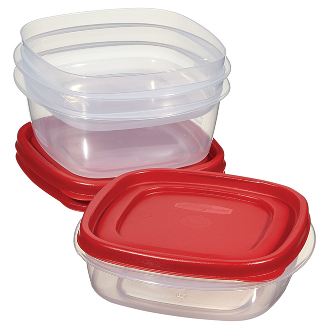 Ensemble de 3 contenants moyens pour aliments, plastique