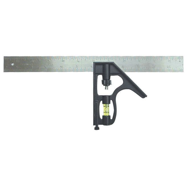 "Handyman" 12" Combination Square with 4 9/64" Handle