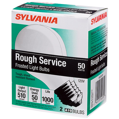 A19 rough service bulbs
