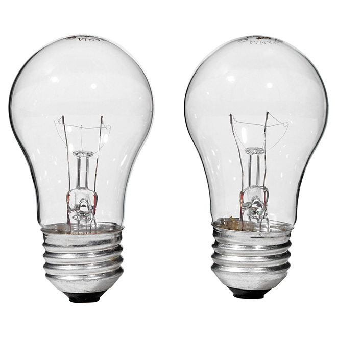 Ampoule de ventilateur de plafond A15 40 W, pqt/2