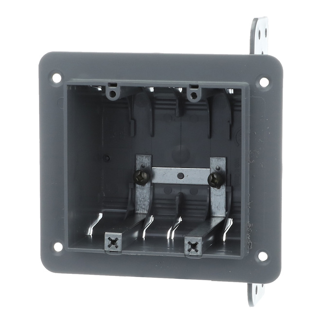 Boîte pour appareil, plastique, 2 groupes, 2 3/4"