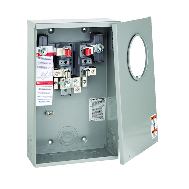 Socle de compteur, simple, souterrain, 200 A, 600 V