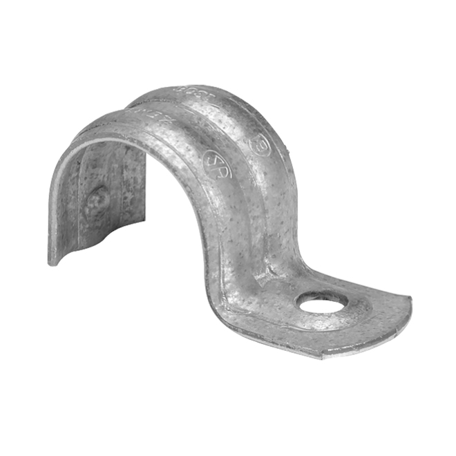 EMT Straps - Galvanized Steel - 1-Hole - 1 1/4" - 4/Pk