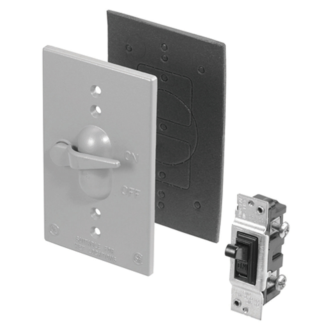 Toggle Switch and Cover - Weatherproof - 15A - 125V