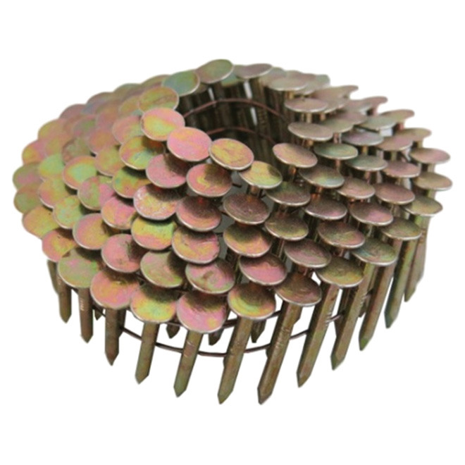 Roofing Nails - 15° Coil - Galvanized - 1 1/4" - 7200/Box