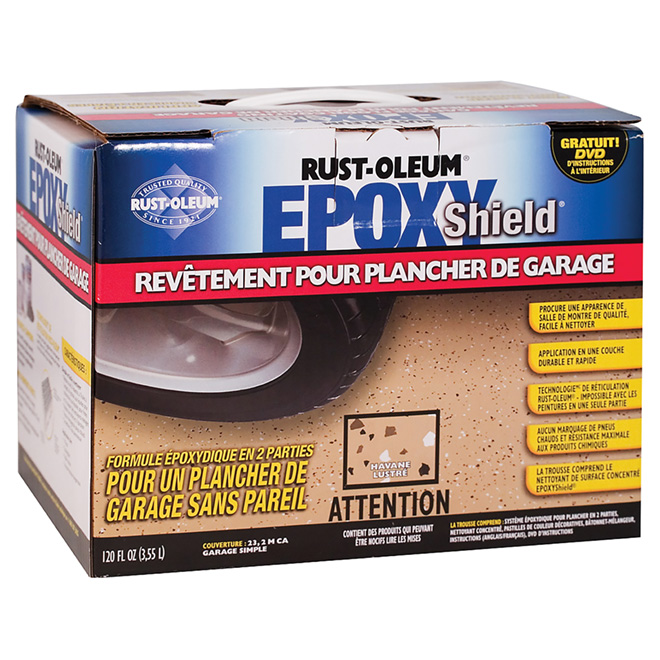 EpoxyShield® Garage Floor Coating - Glossy Tan