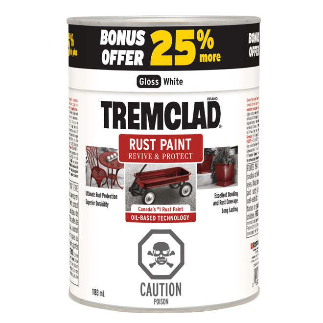 Paint - Anti-Rust Paint - Glossy White - 1183 mL