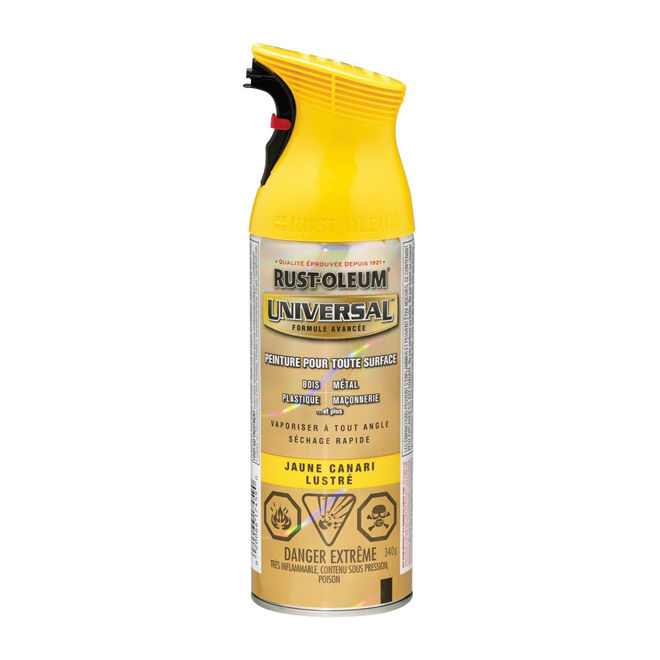 Peinture jaune en aérosol