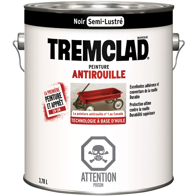 Peinture antirouille « fini semi-lustre »