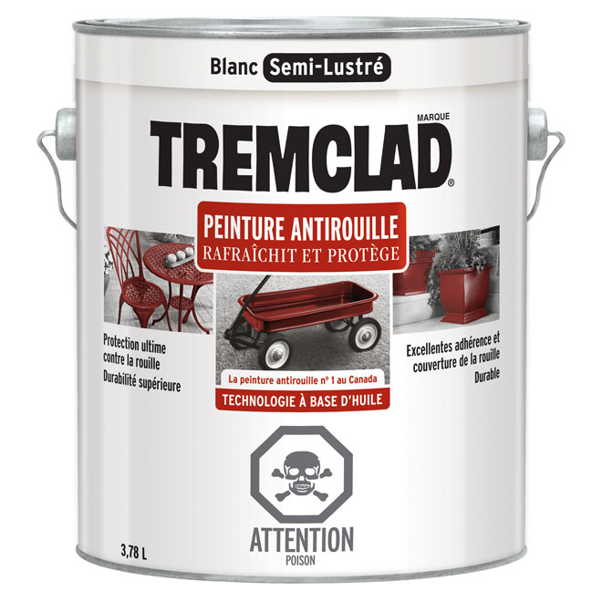 Peinture antirouille « fini semi-lustre »