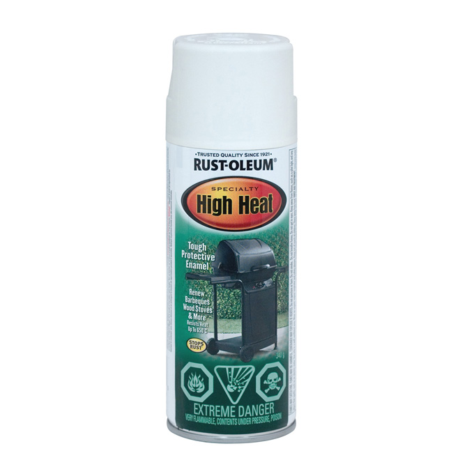 Peinture haute température en aérosol 340g - Blanc