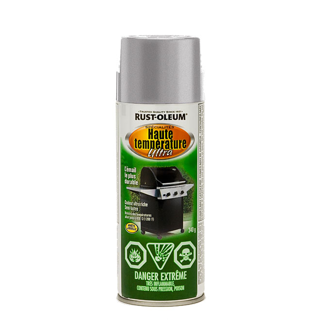 Peinture haute température en aérosol 340g - Argent