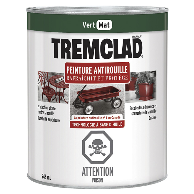 Peinture antirouille Tremclad(MD), vert