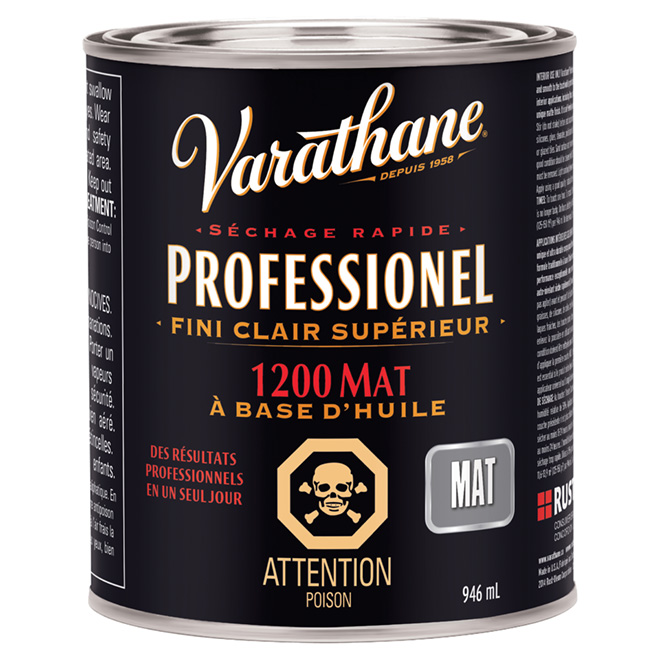 Vernis à boiserie à base d'huile de 946 ml fini mat