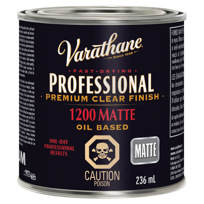 236 mL Oil Base Wood Trim Varnish Flat Finish