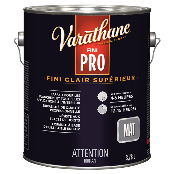 Vernis à plancher à base d'huile de 3,78 l fini mat