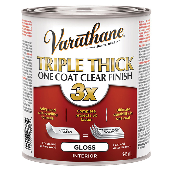 "Triple Thick" One Coat Clear Gloss Finish
