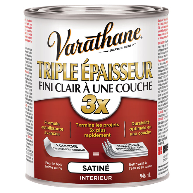 Fini clair satiné « Triple épaisseur » à une couche