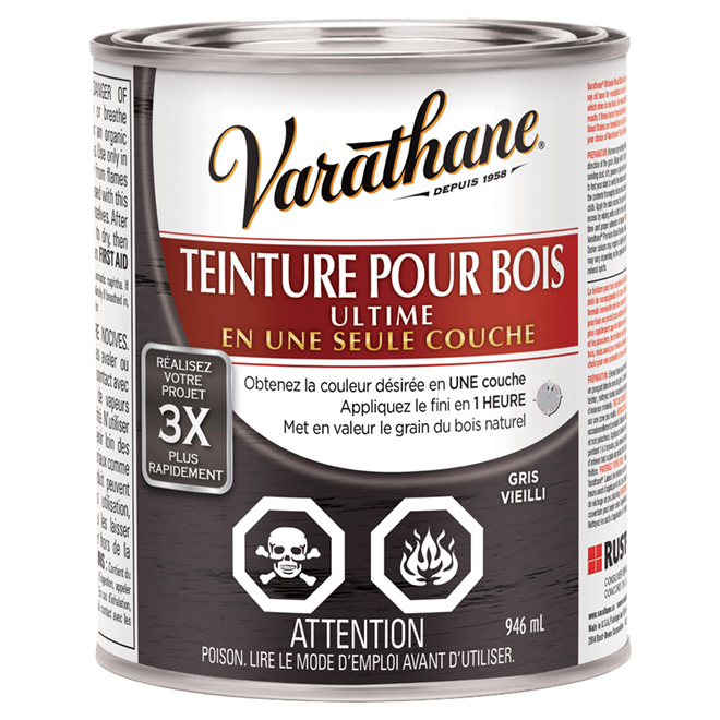 Teinture pour bois « Ultime » une couche, gris vieilli