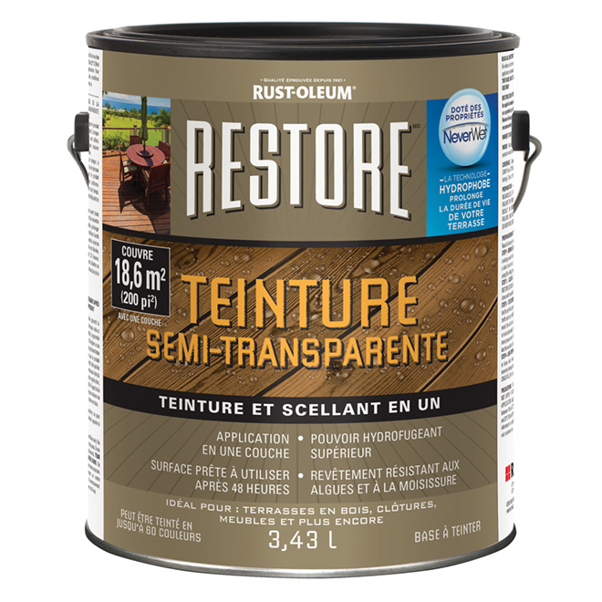Teinture Restore semi-transparente, 3,43 l